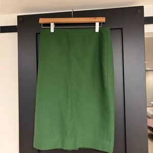 J. Crew Factory Green Wool Pencil Skirt - 4
